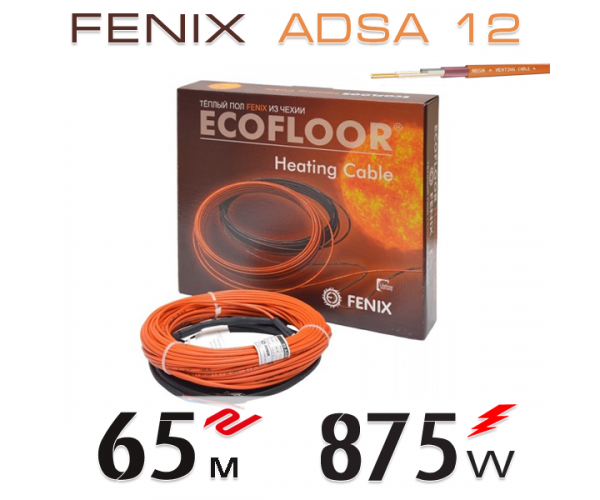 

Нагревательный мат кабель Fenix ​​ADSA 12 - 65 м.п.