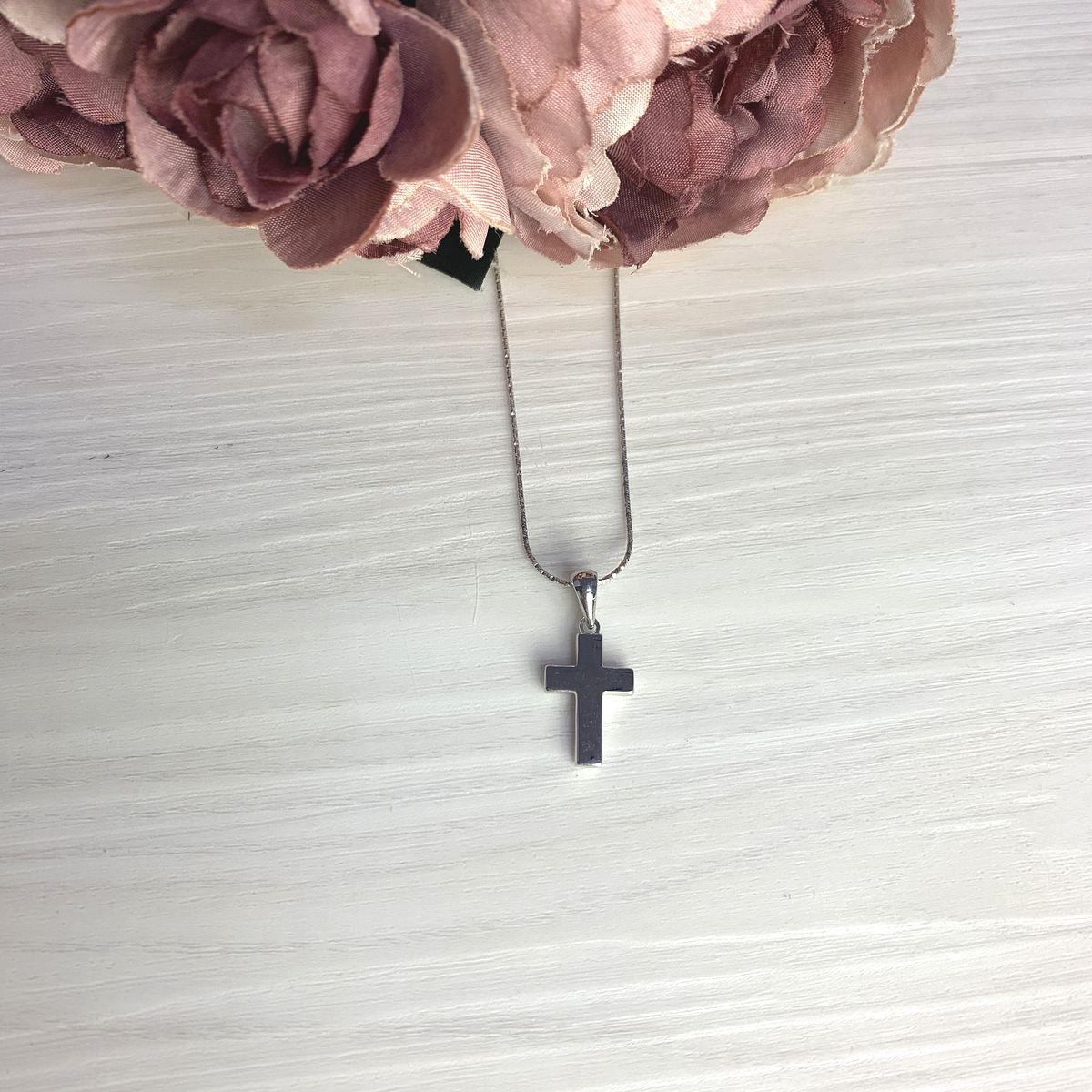 

Серебряный крестик без камней 2072973