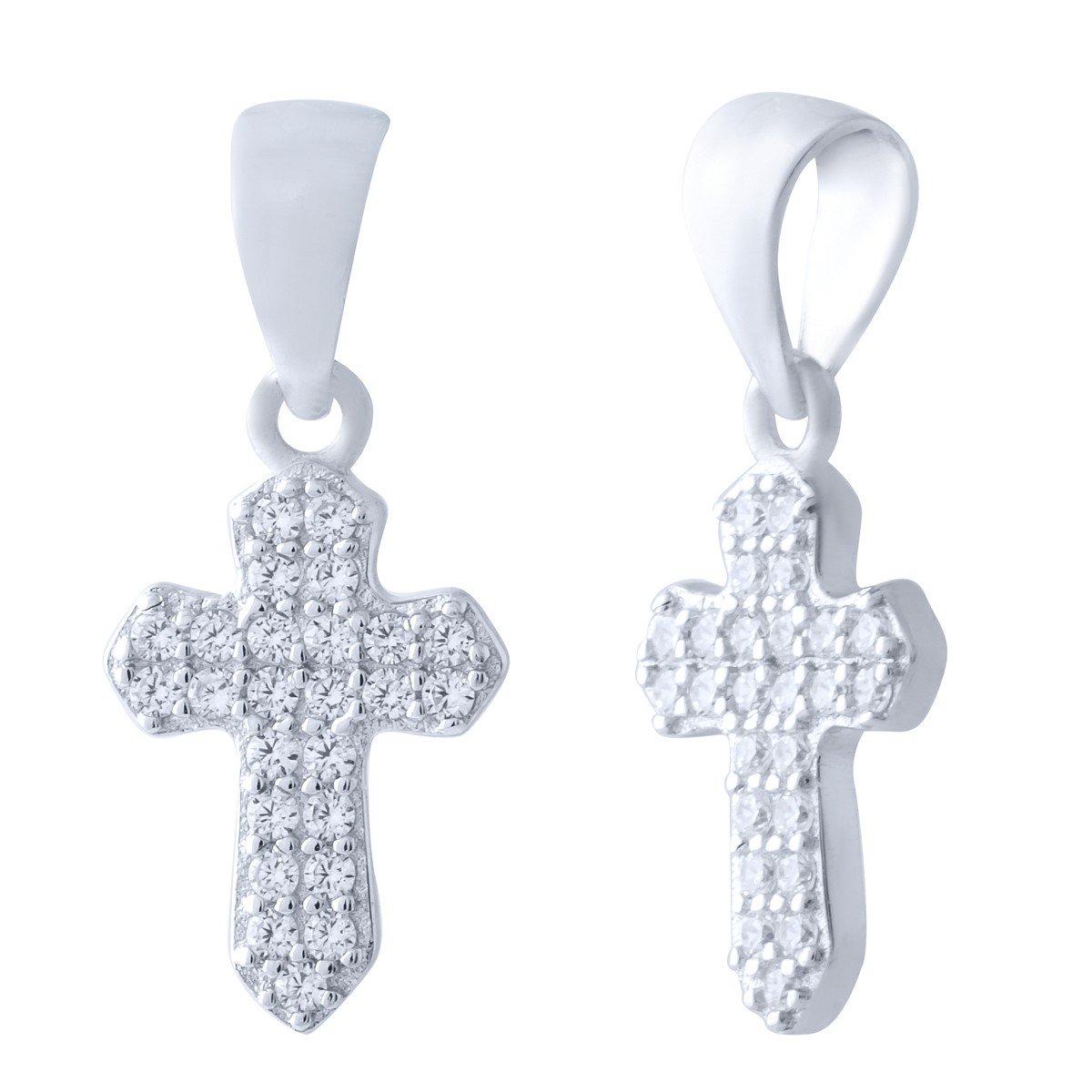 

Серебряный крестик с фианитами 1917992