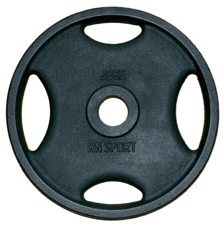 

Блин RN-Sport 20 кг Ø51 мм для штанги с Quatro хватом Черный (rns_RN_quatro 20-51)