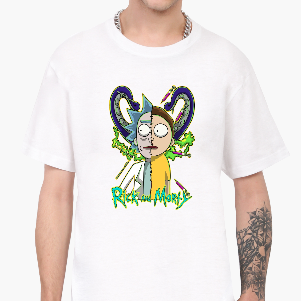 

Футболка мужская Рик и Морти Рик Санчез (Rick and Morty Rick Sanchez) (9223-2935-10) XXL Белая