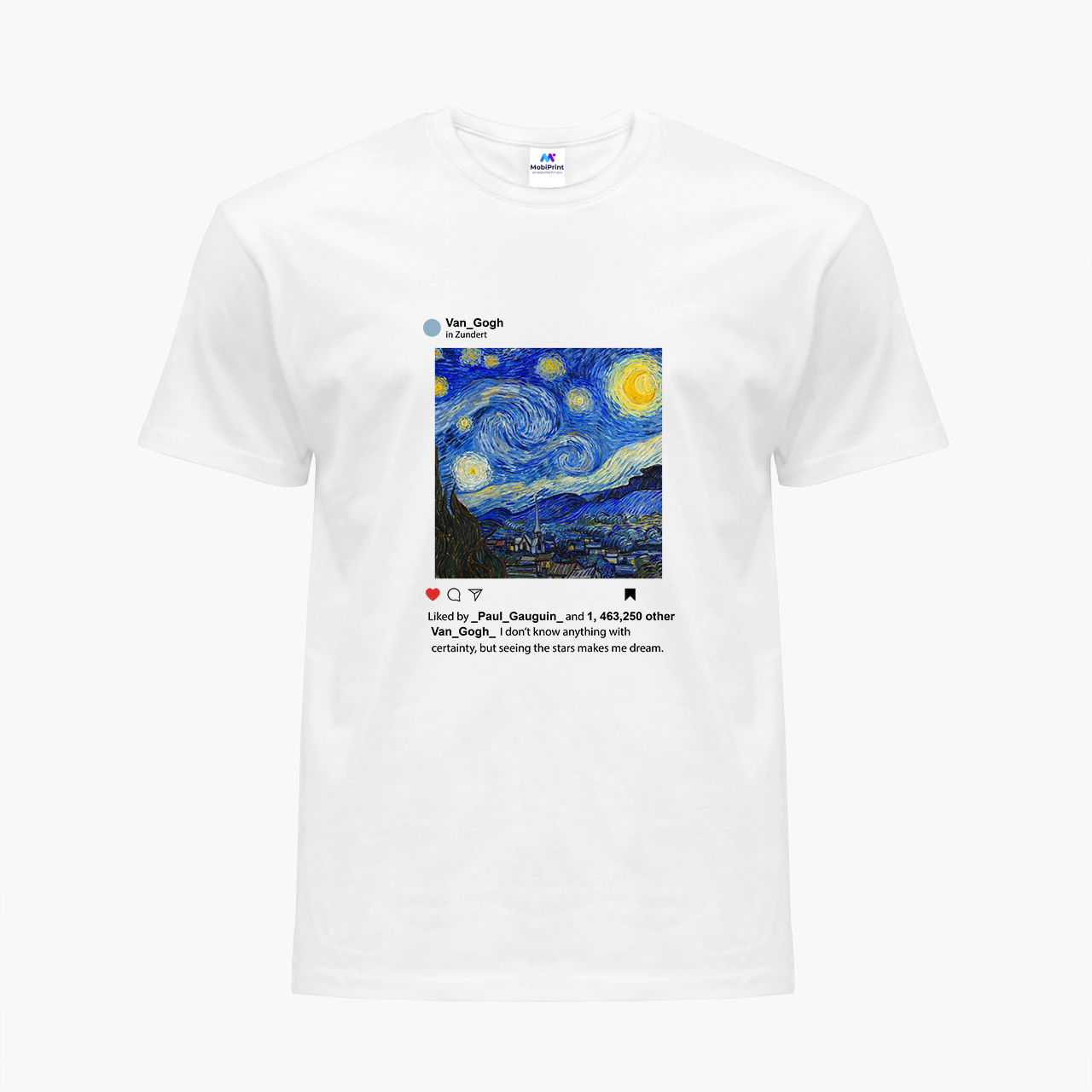 

Футболка женская Винсент Ван Гог Звёздная ночь Инстаграм (Vincent van Gogh Starry night Instagram) (8976-2965-10) XXL Белая