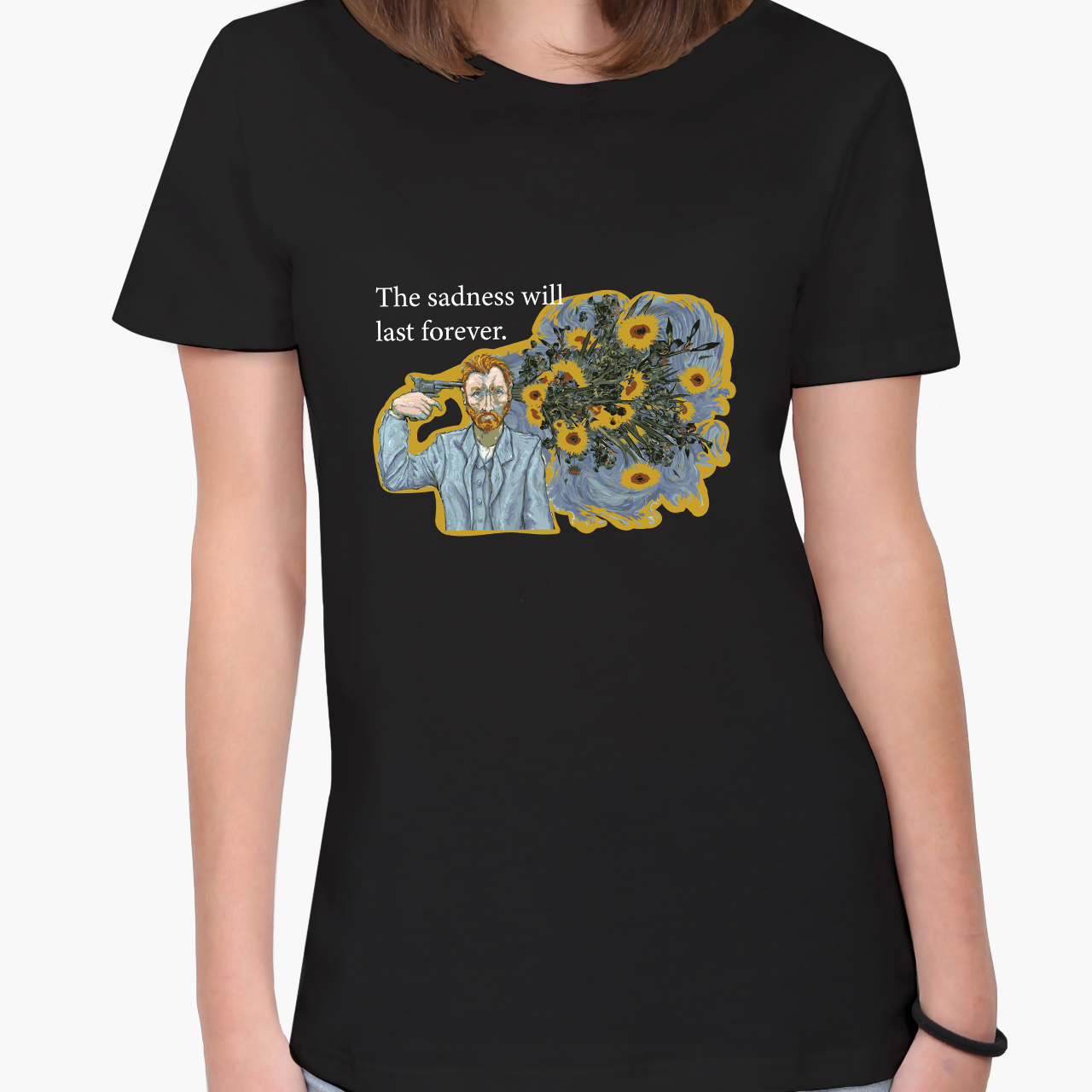 

Футболка женская Винсент Ван Гог (Vincent van Gogh) (9223-W2955-5) XXL Черная