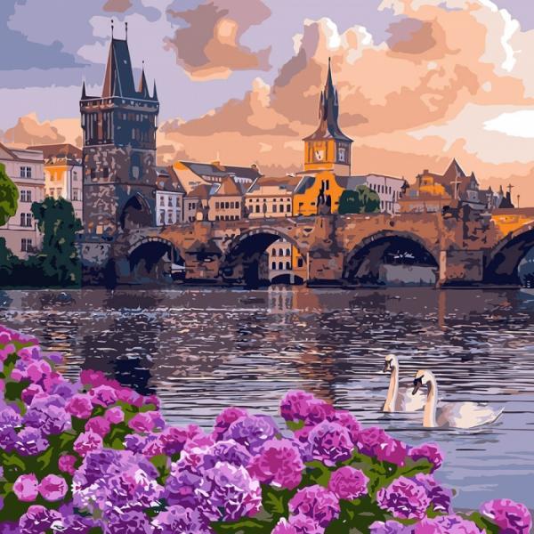 

Набір для розпису за номерами Идейка Чаруюче місто 40х40 см (КНО3580-mt)