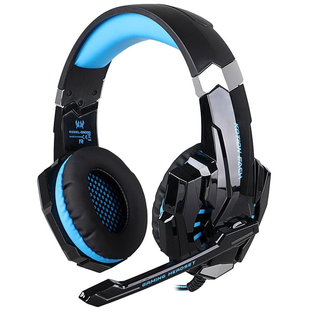 

Игровые наушники Kotion Each Gaming with LED G9000 с микрофоном и LED подсветкой проводные черно-синие (gr_017568)
