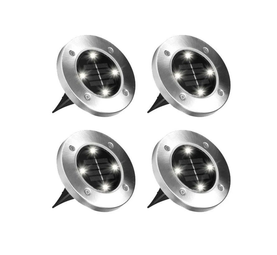 

LED світильники на сонячній батареї 4 шт. Bell Howell Disk lights, вуличні ліхтарі для саду (уличный светильник) (VS7003351)