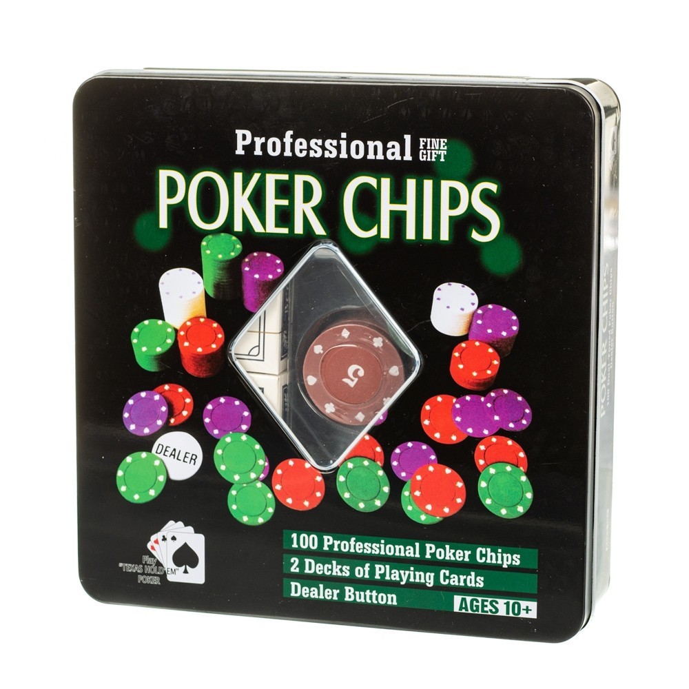 

Покерный набор в металлической коробке Poker Chips настольная игра
