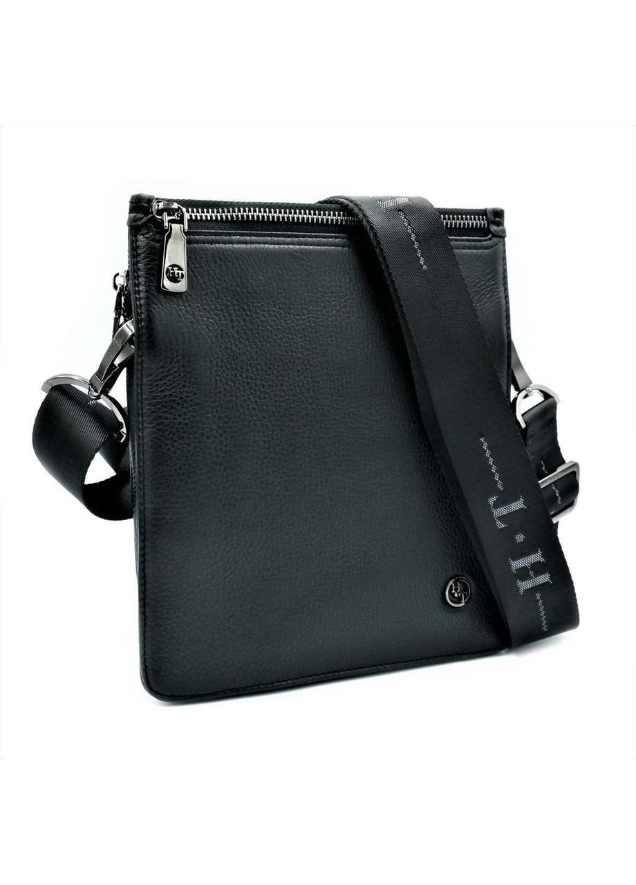 

Мужская кожаная сумка H.T.Leather чёрного цвета 25 х 21 х 5 см