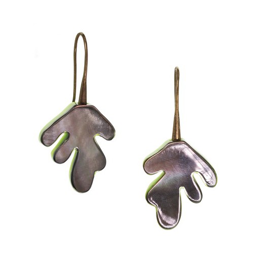 

Серьги Nature Bijoux из таитянского черного перламутра и рутила 12--25229