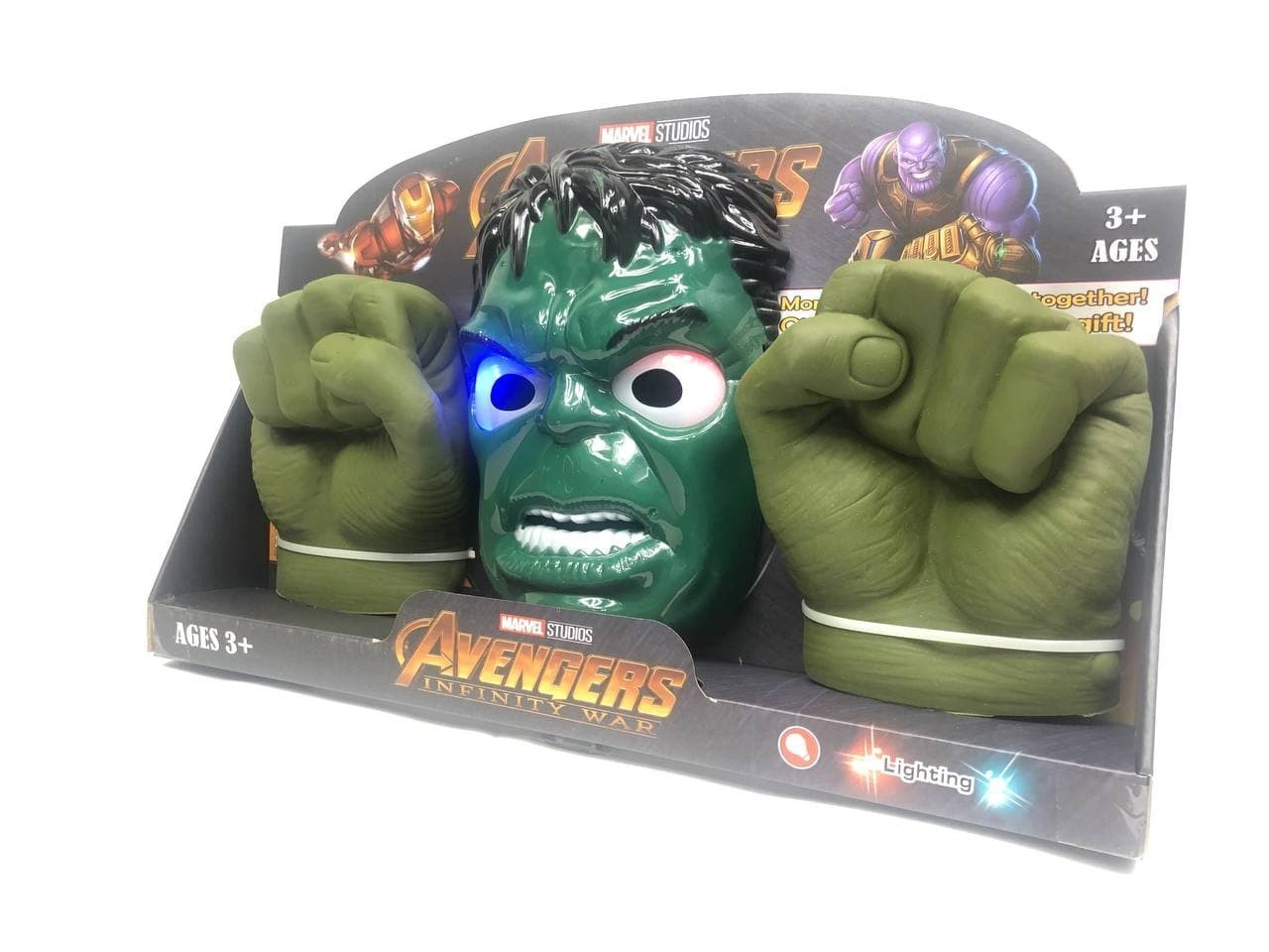 

Игровой набор avengers Маска и перчатки Халка с подсветкой