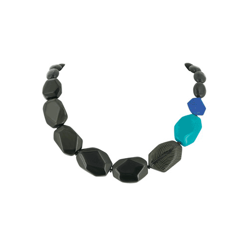 

Колье Nature Bijoux из черного рога, ляписа, нефрита и ракушки пауа 15--19086
