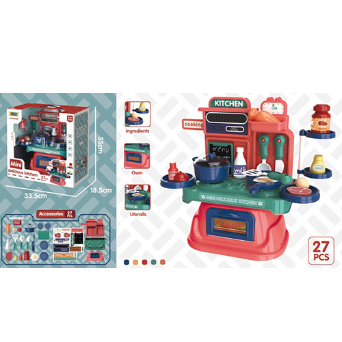 

Игровой набор Кухня Bambi 8056WB плита, посуда, 27 предметов (BAM004219)