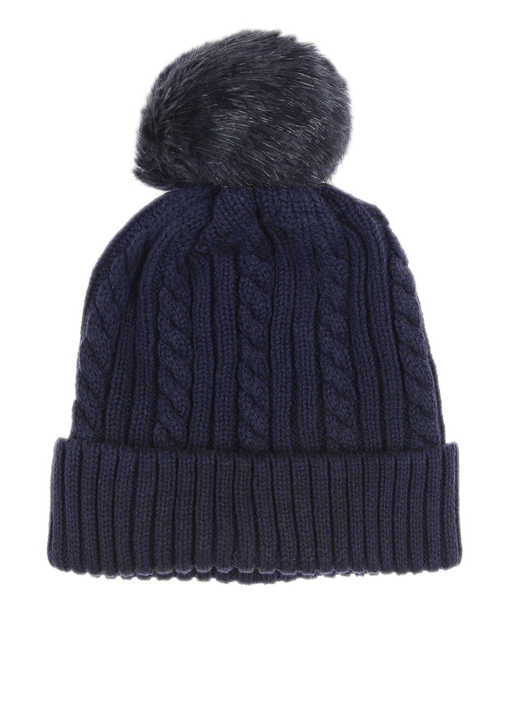 

Шапка H&M 74/80 Темно-синий 0691996_вязк.косич
