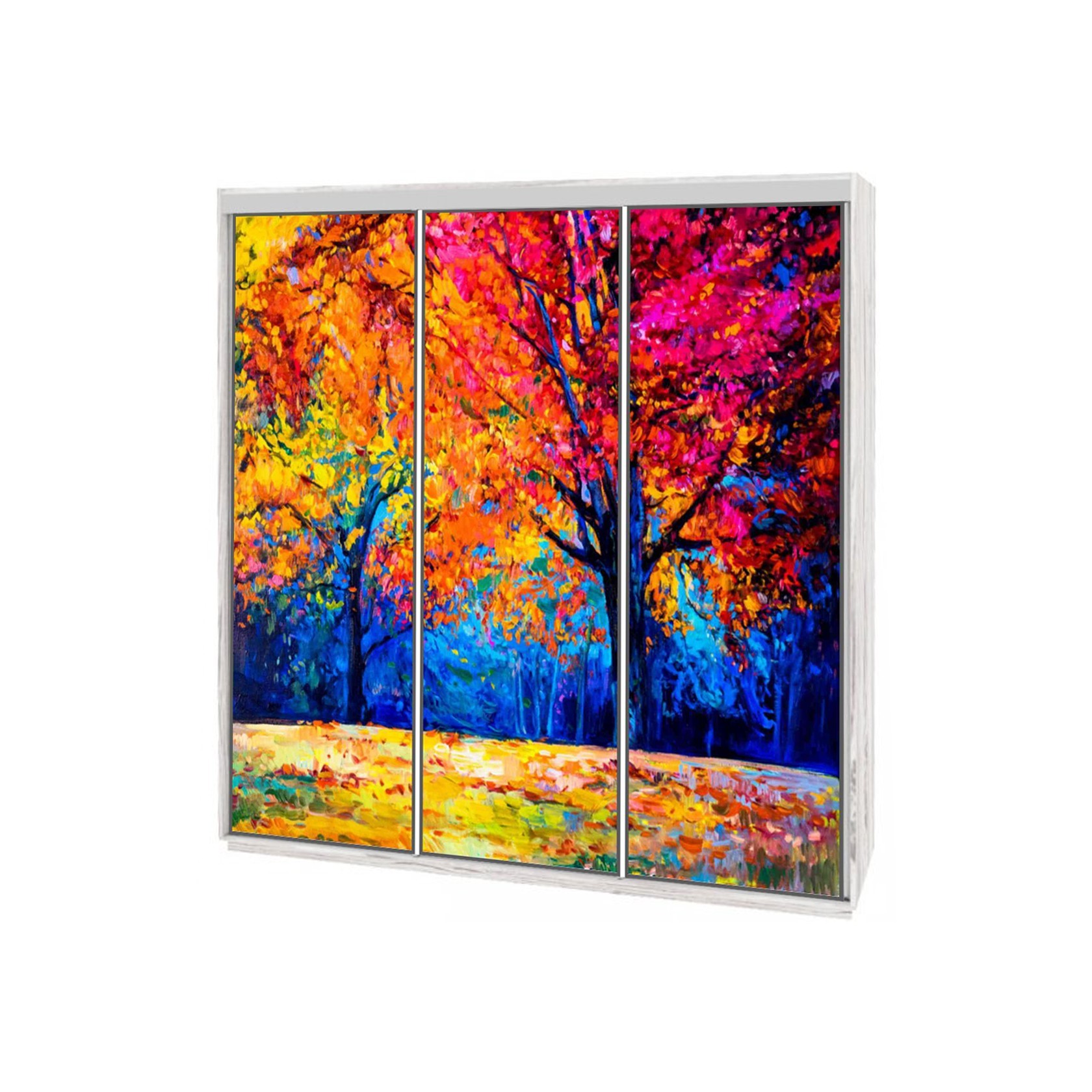 

Шкаф-купе Виват — 3 двери (ДОМ) ДСП-Аляска с принтом 210x60x240
