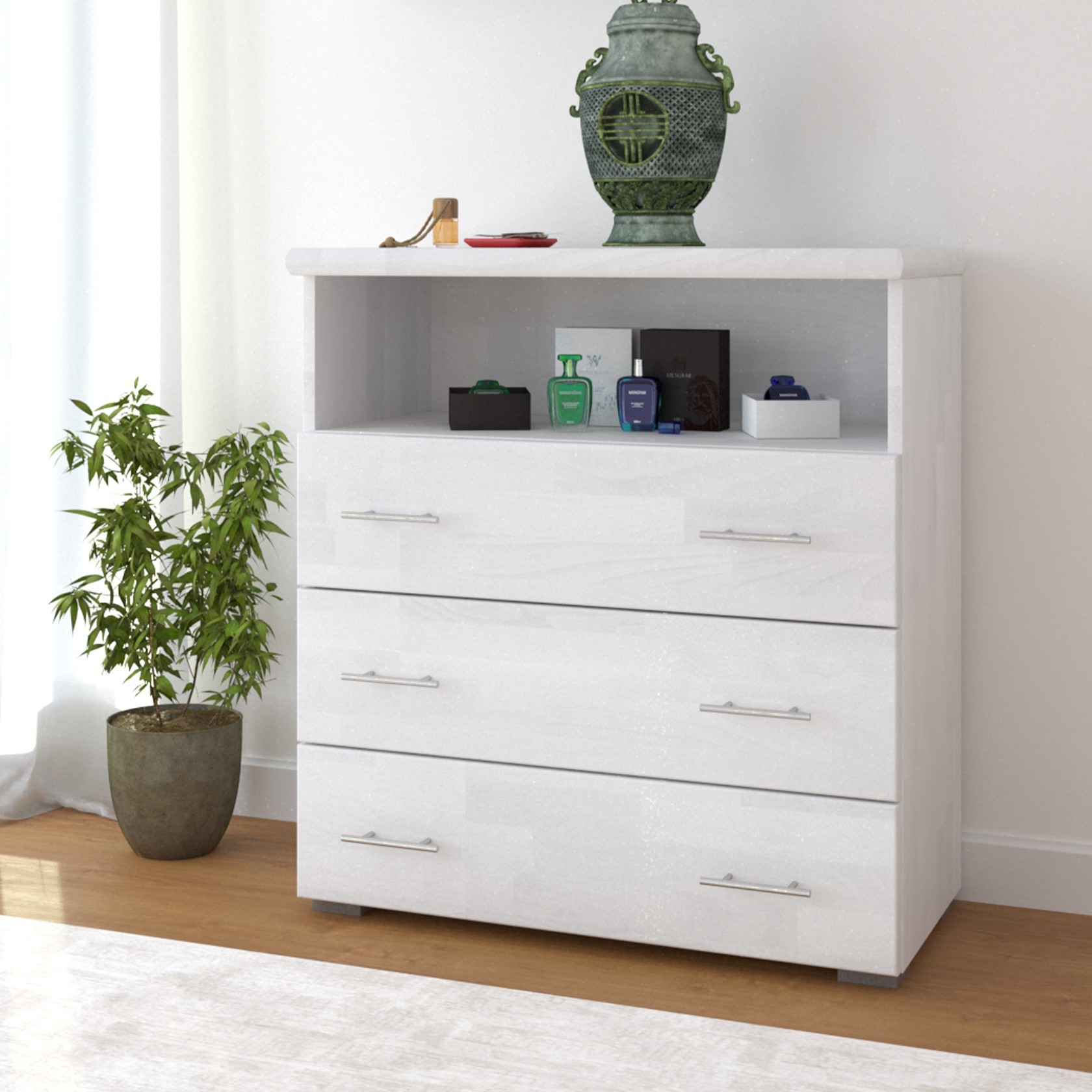 

Комод Эксклюзив 3Ш1П (Arbor Drev) Белый 71203_11