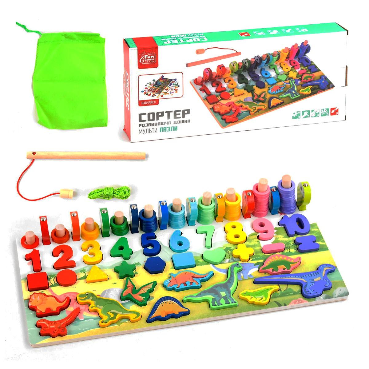 

Деревянная доска-сортер Мульти пазлы Fun Game (73744) (167210)
