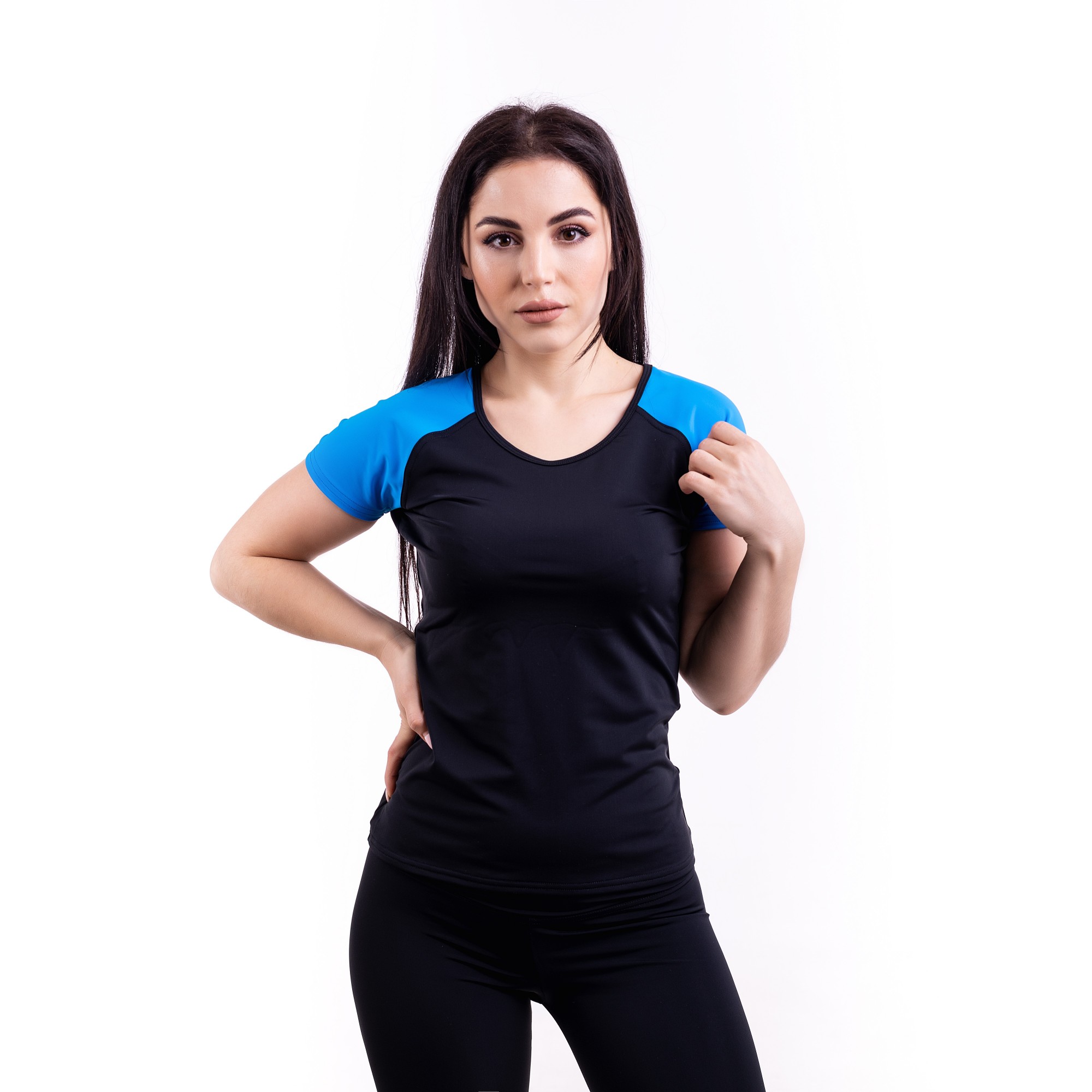 

Футболка FitU спортивная женская Reglan blue голубая L