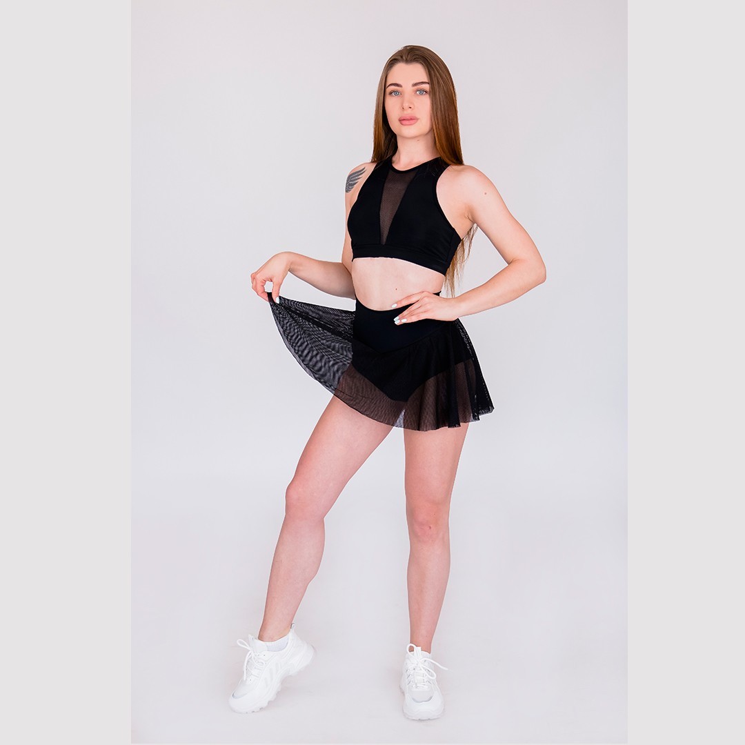 

Комплект FitU спортивный женский Bikiny Net Cone black черный, Комплект FitU спортивный женский Bikiny Net Cone black черный S