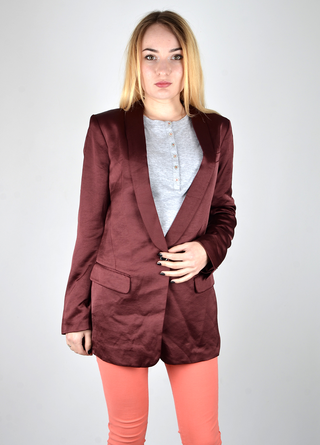 

Жакет H&M 0441297 32 бордовий
