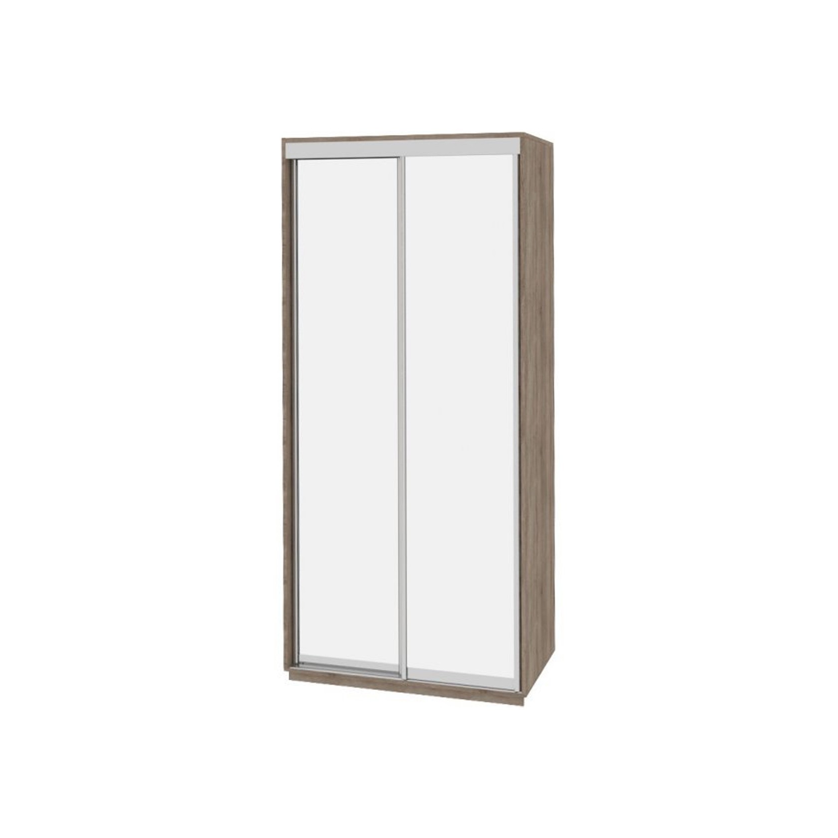 

Шкаф-купе Виват — 2 двери (ДОМ) Зеркало-Дуб сонома трюфель 100x60x240