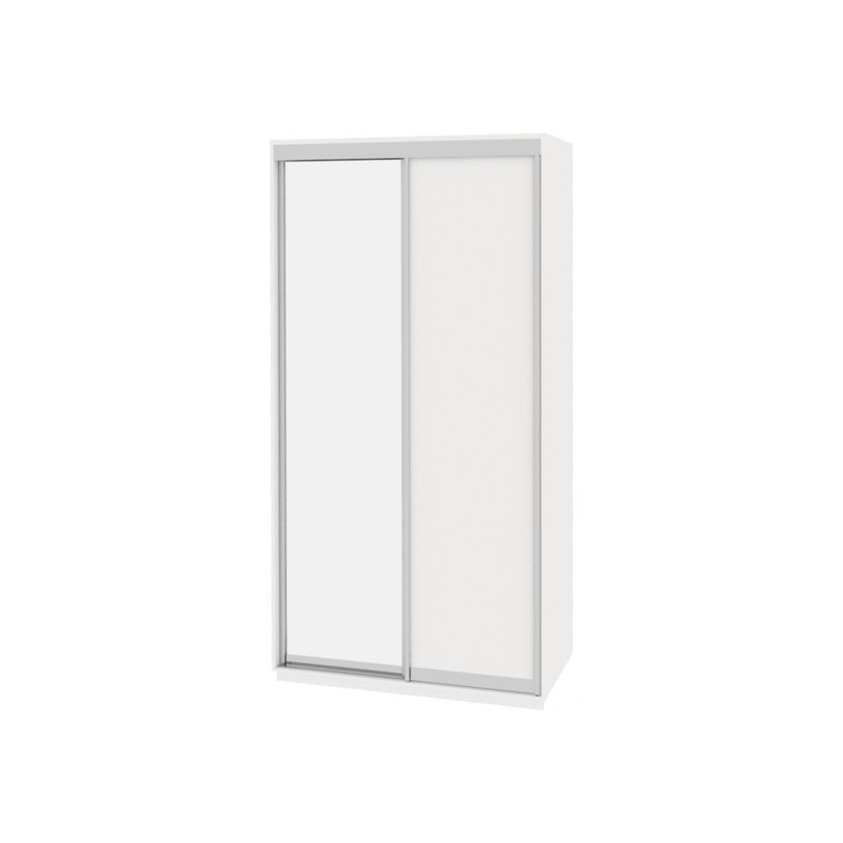 

Шкаф-купе Виват — 2 двери (ДОМ) ДСП + Зеркало-Белый 140x60x240