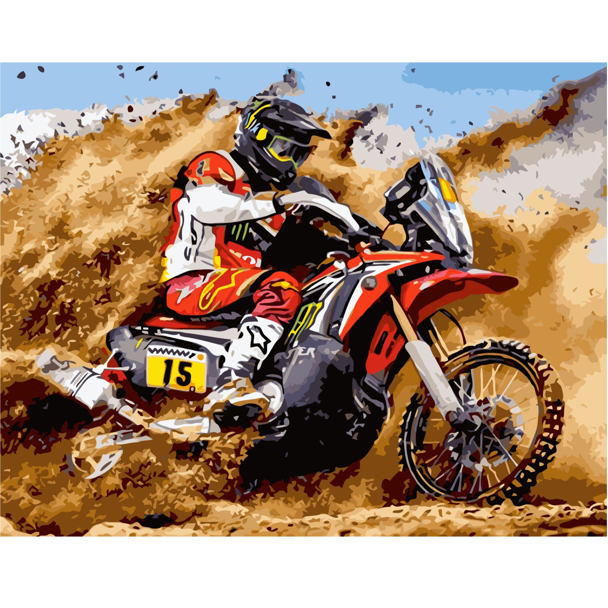 

Картина по номерам Strateg "Мотогонщик" (40х50 см) (VA-1814)