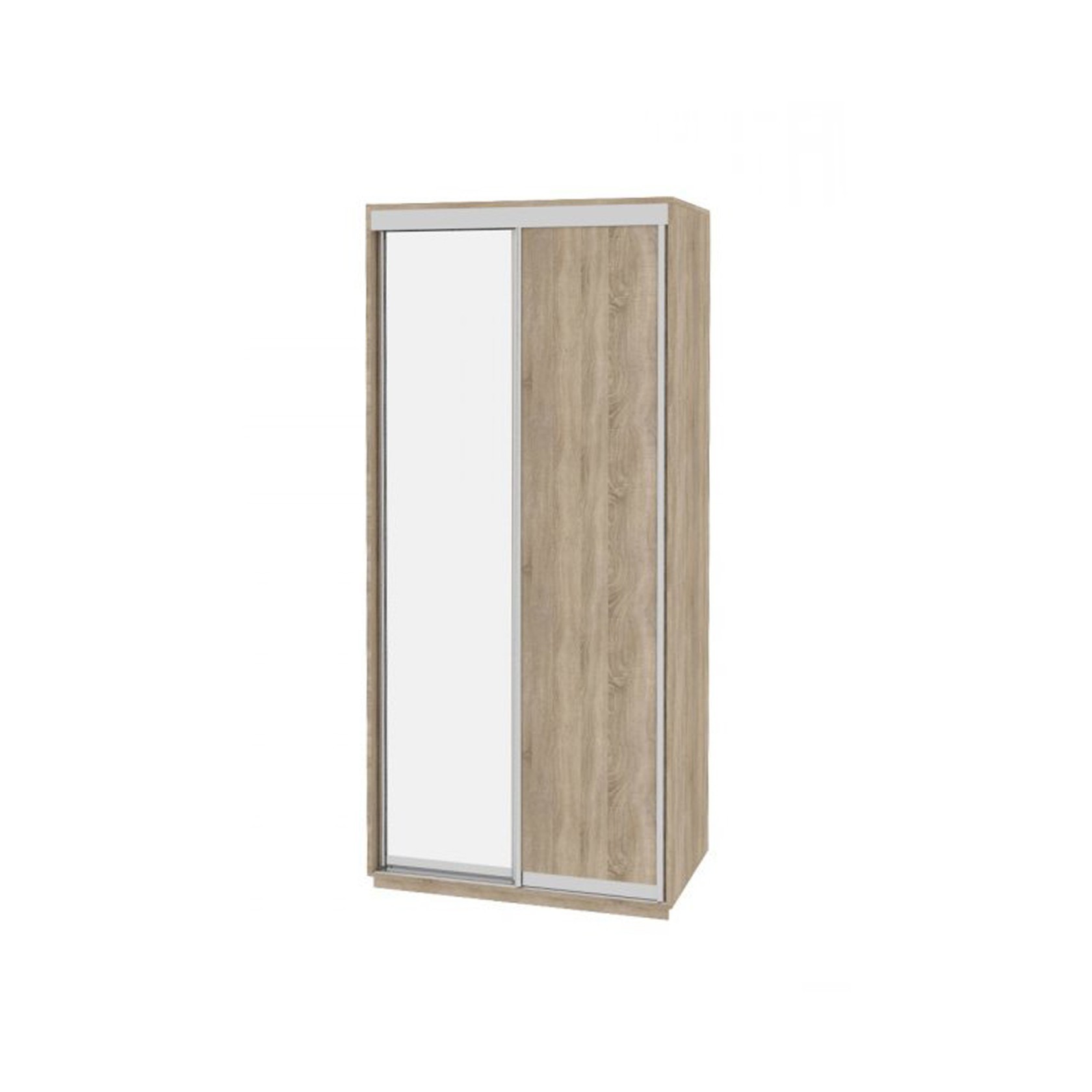 

Шкаф-купе Виват — 2 двери (ДОМ) ДСП + Зеркало-Дуб сонома 100x60x240
