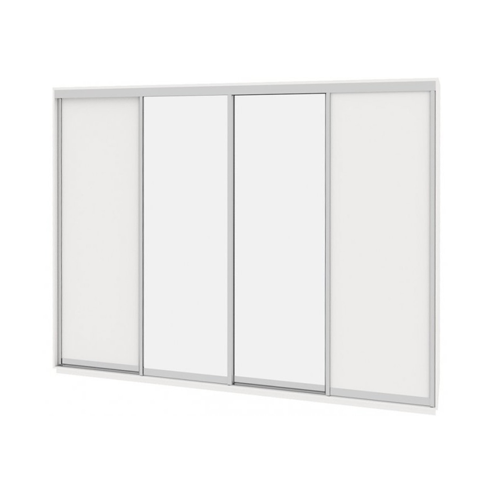 

Шкаф-купе Виват — 4 двери (ДОМ) ДСП + Зеркало-Белый 340x60x240