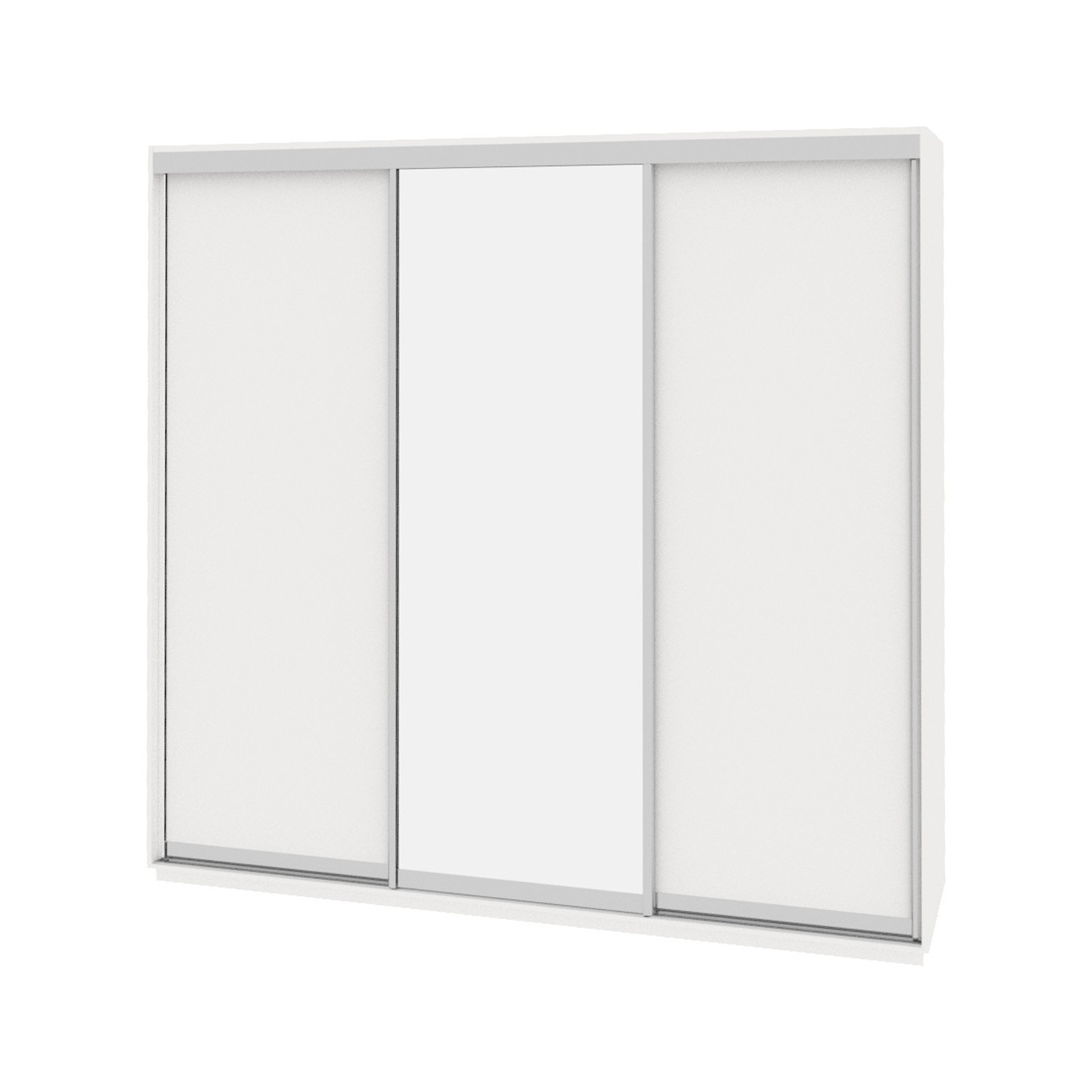 

Шкаф-купе Виват — 3 двери (ДОМ) ДСП + Зеркало-Белый 230x60x240