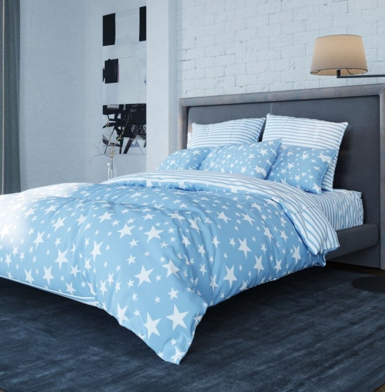 

Комплект постельного белья ТЕП Ranforce Star Blue евро 200х215 см ранфорс 2-00888-07428-YV