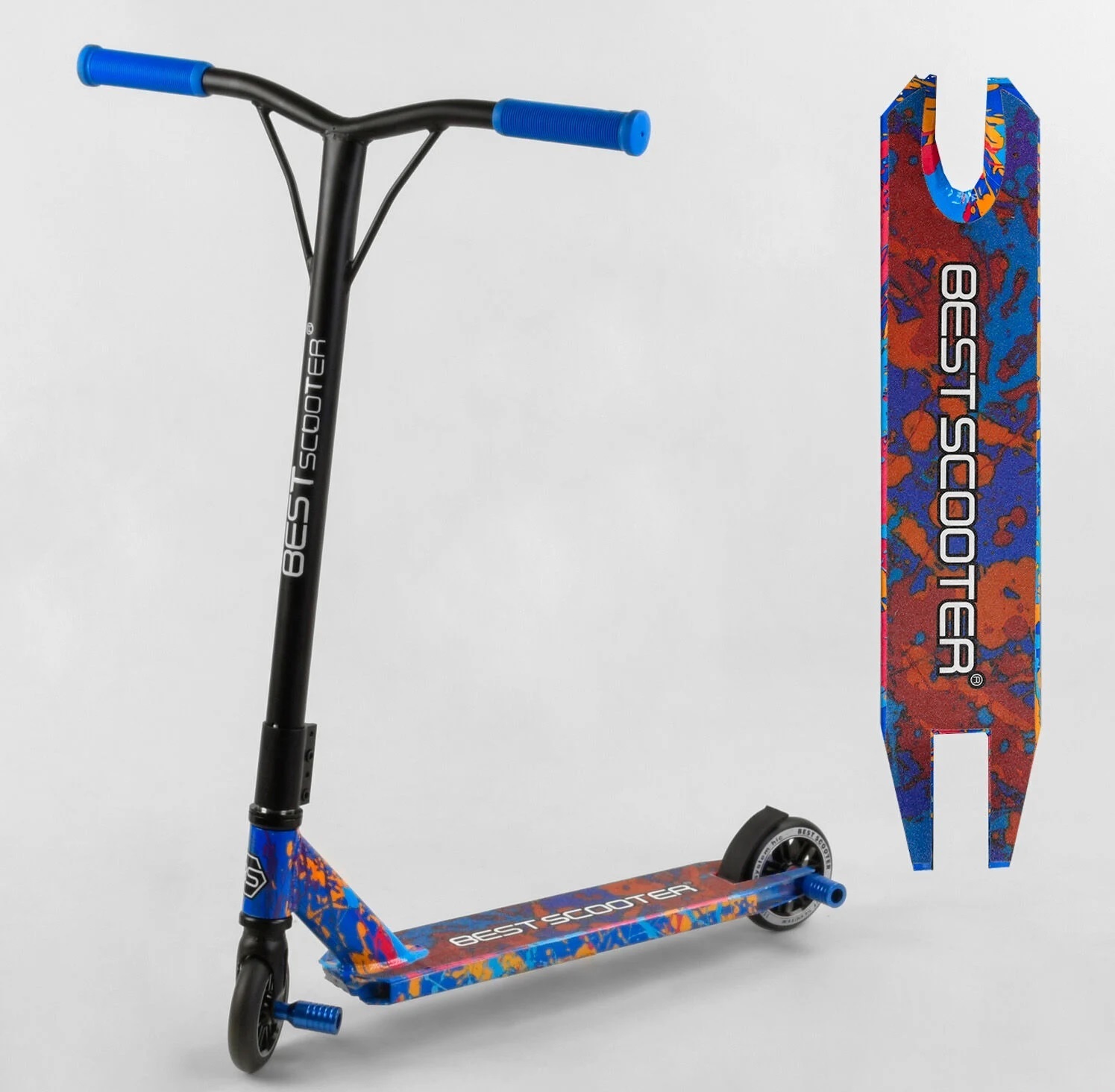 

Самокат трюковый Best Scooter HIC-система, с пеги 78107 Blue (78107)