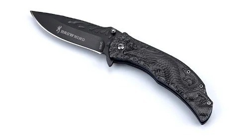 

Охотничий нож нескладной туристический для кемпинга рыбалки BrowninG B-54 Черный