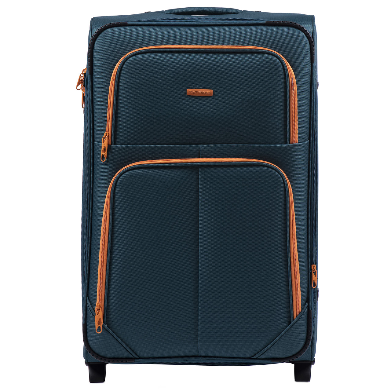 

Большой текстильный чемодан темно-синий на 2-х колесах Wings 214
