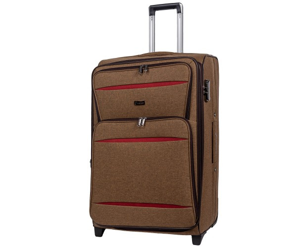 

Текстильный чемодан большой Golden Horse 2503 на колесах коричневый