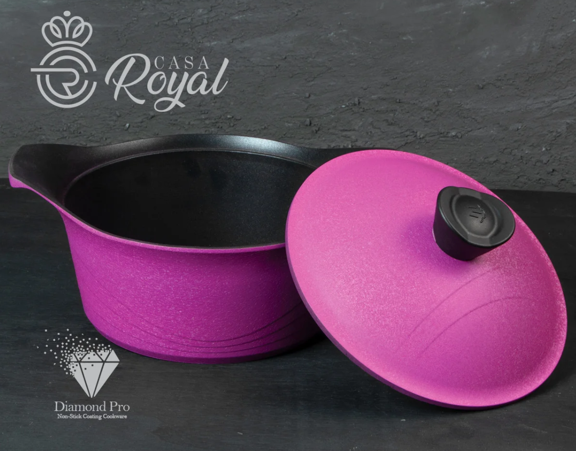 

Кастрюля 4,5 л Greblon Diamond Pro Gusto Casa Royal D-UKR2040 Pink