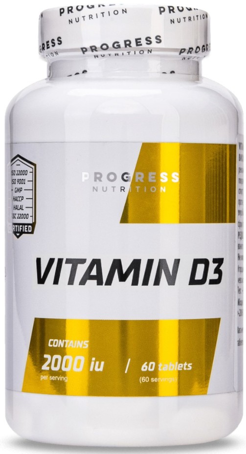 

Витамин Д3 Progress Nutrition Vitamin D3 2000 iu 60 caps