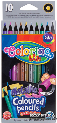 

Карандаши цветные Colorino металлик 10 цветов (34678PTR)