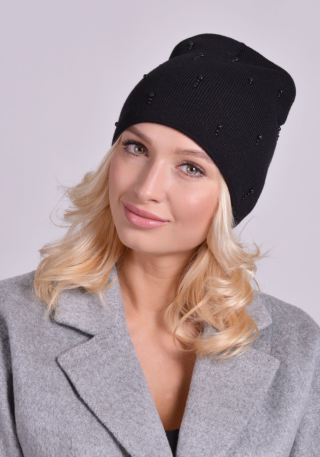 

Вязаная шапка Retto 55-60 р. Капля черный