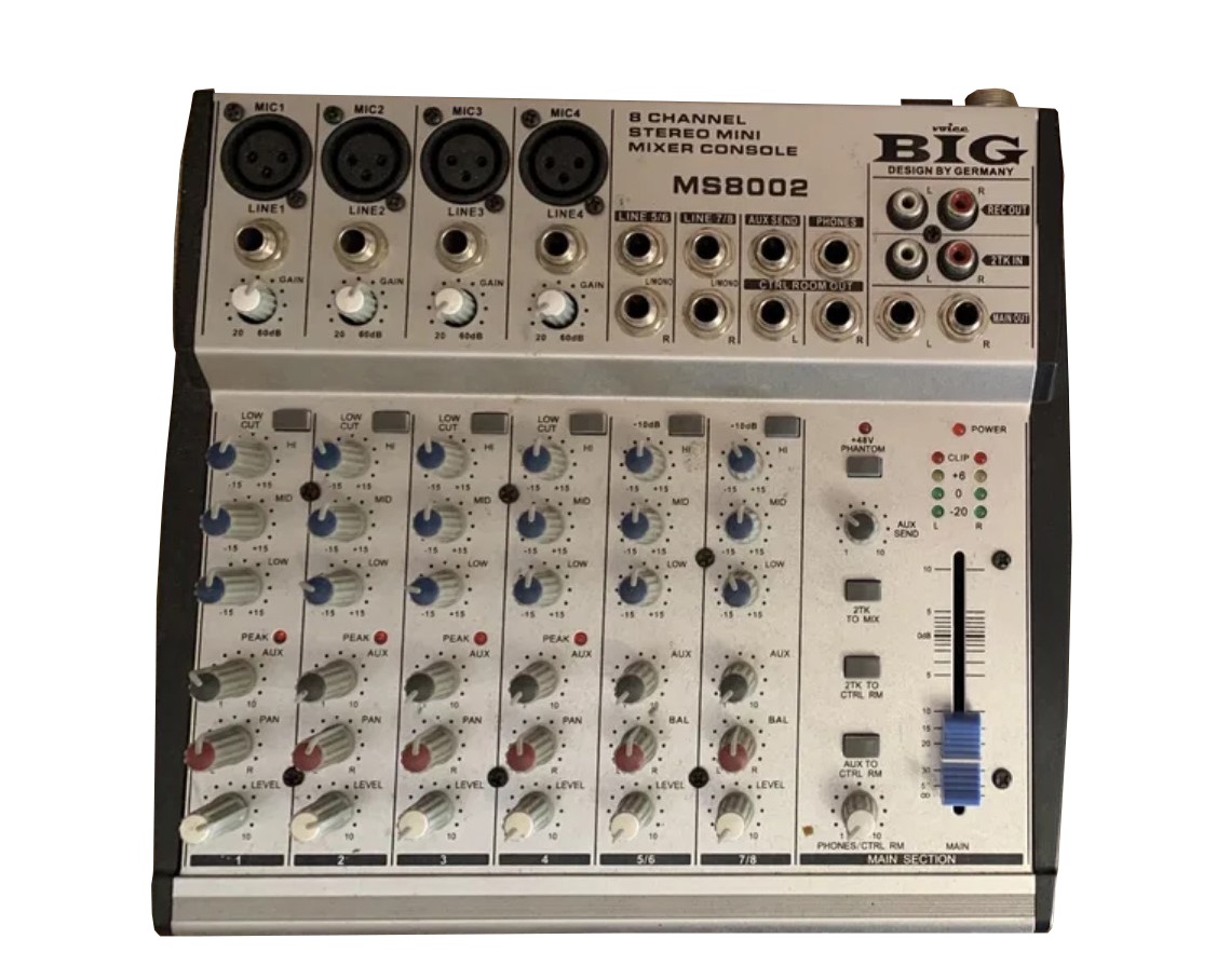 

Микшерный пульт BIG MS8002 4mono+2stereo