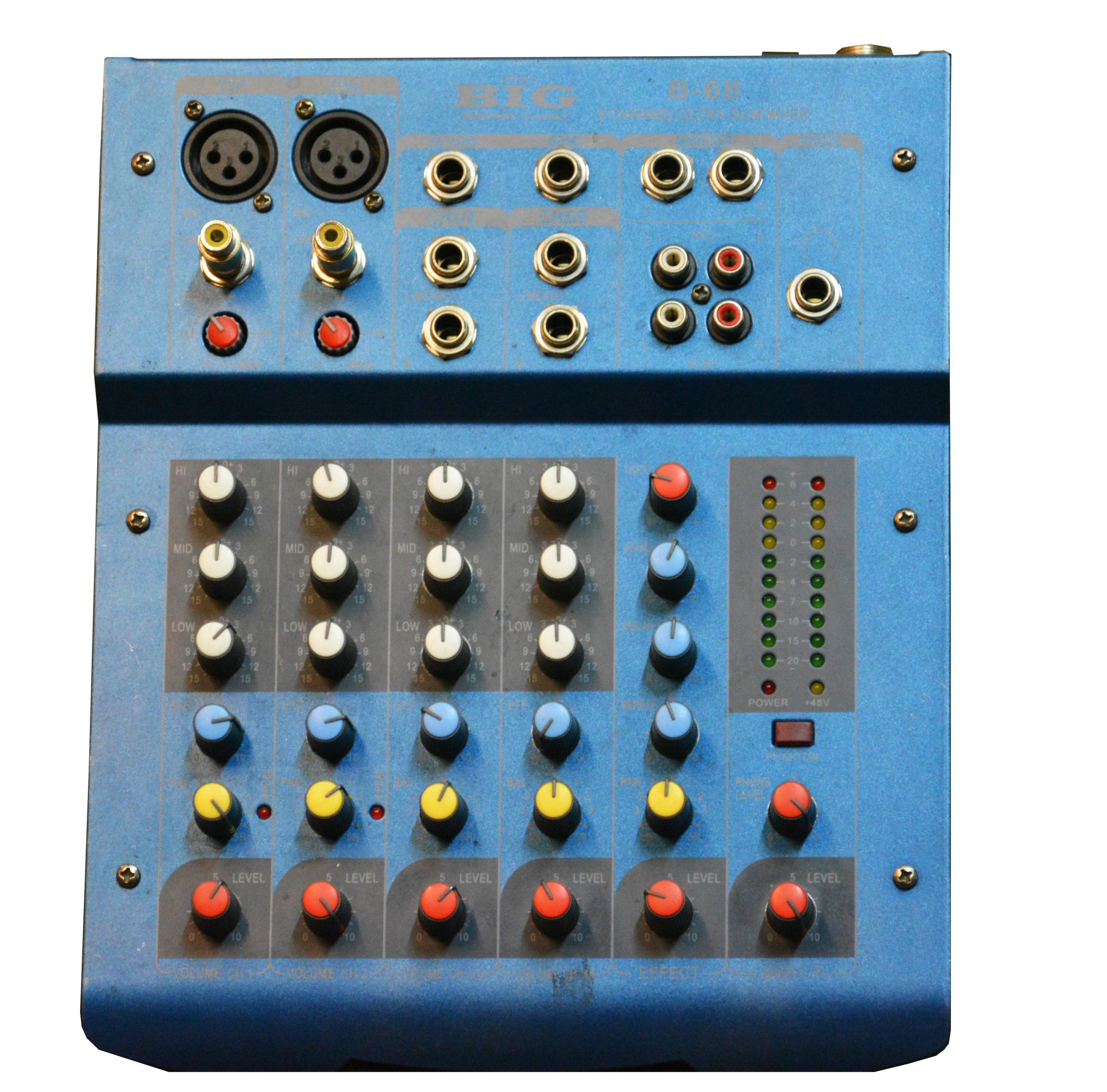 

Микшерный пульт BIG B-6II 2mono+2stereo