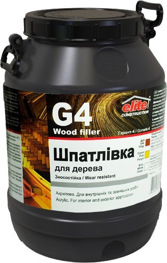 

Шпаклевка для дерева износостойкая Гарант-4 Белая Elite Construction 60 кг