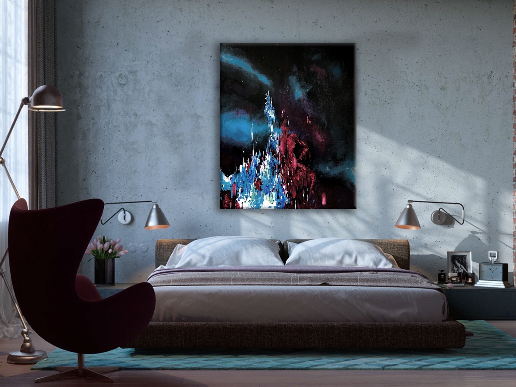 

Картина акриловыми красками на холсте Canvas Ручной работы 100х80 см