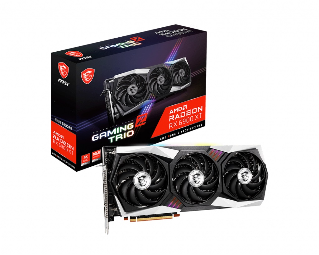 

Видеокарта AMD Radeon RX 6900 XT 16GB GDDR6 Gaming Z Trio MSI (Radeon RX 6900 XT GAMING Z TRIO 16G)