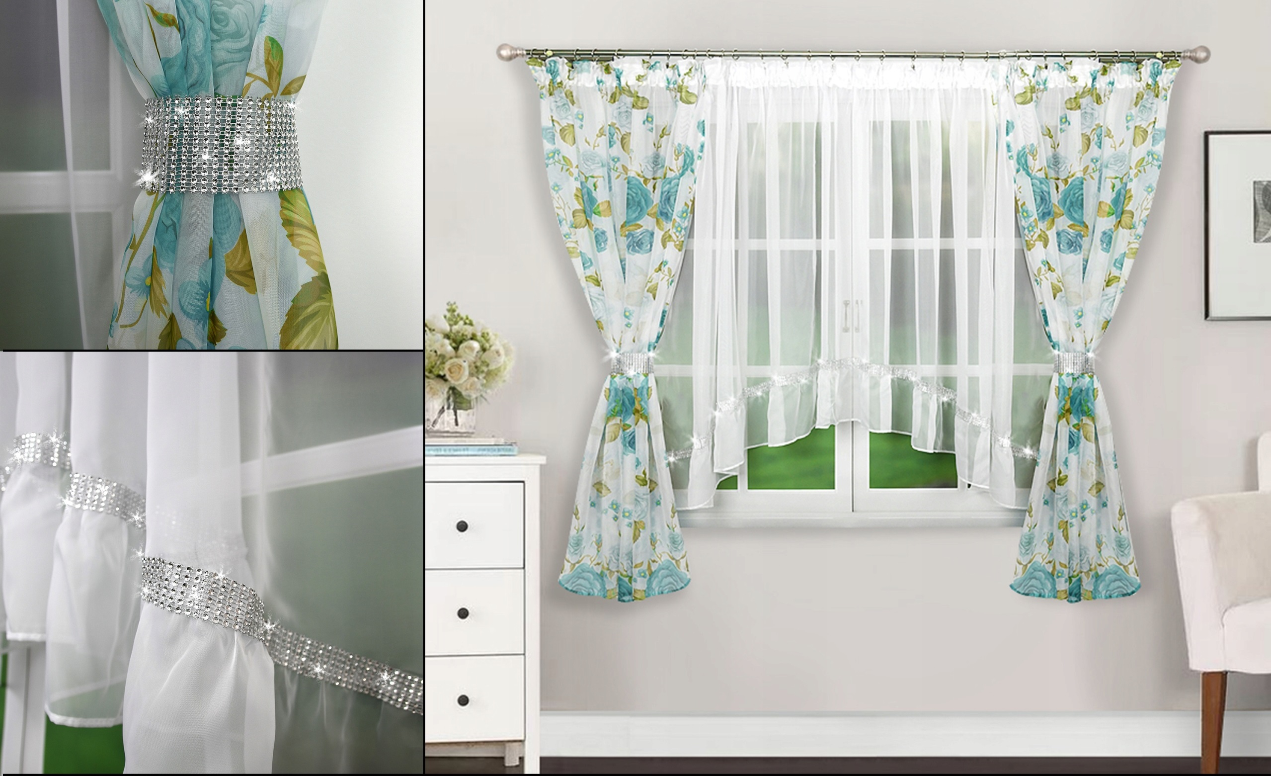 

Набор штор Flying Voile Цветы 500 х 160 см (L235)