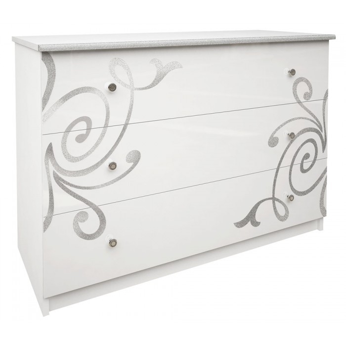 

Комод MiroMark Богема 3Ш 118х82х49 білий глянець