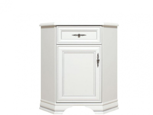 

Комод кутовий Gerbor Кентукі KOMN1D1S L/Р 59×90,5×59 білий альпійський