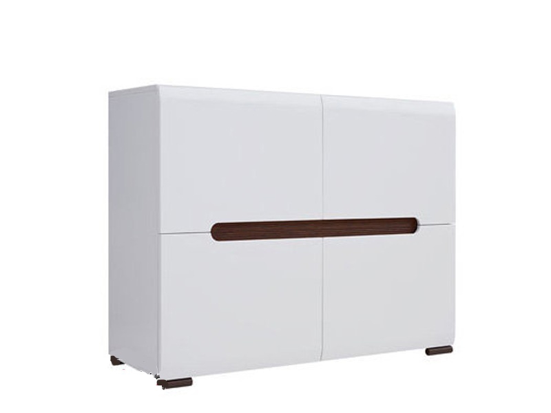 

Комод BRW Ацтека REG4D/8/11 105х84х41 білий/білий глянець