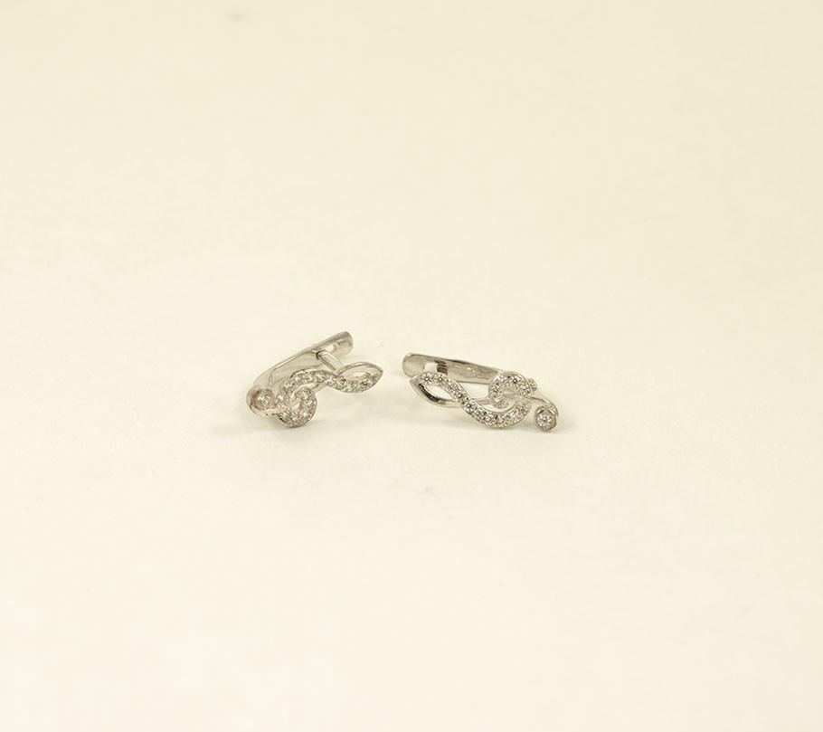

Серьги скрипичный ключ Maxi Silver 8748