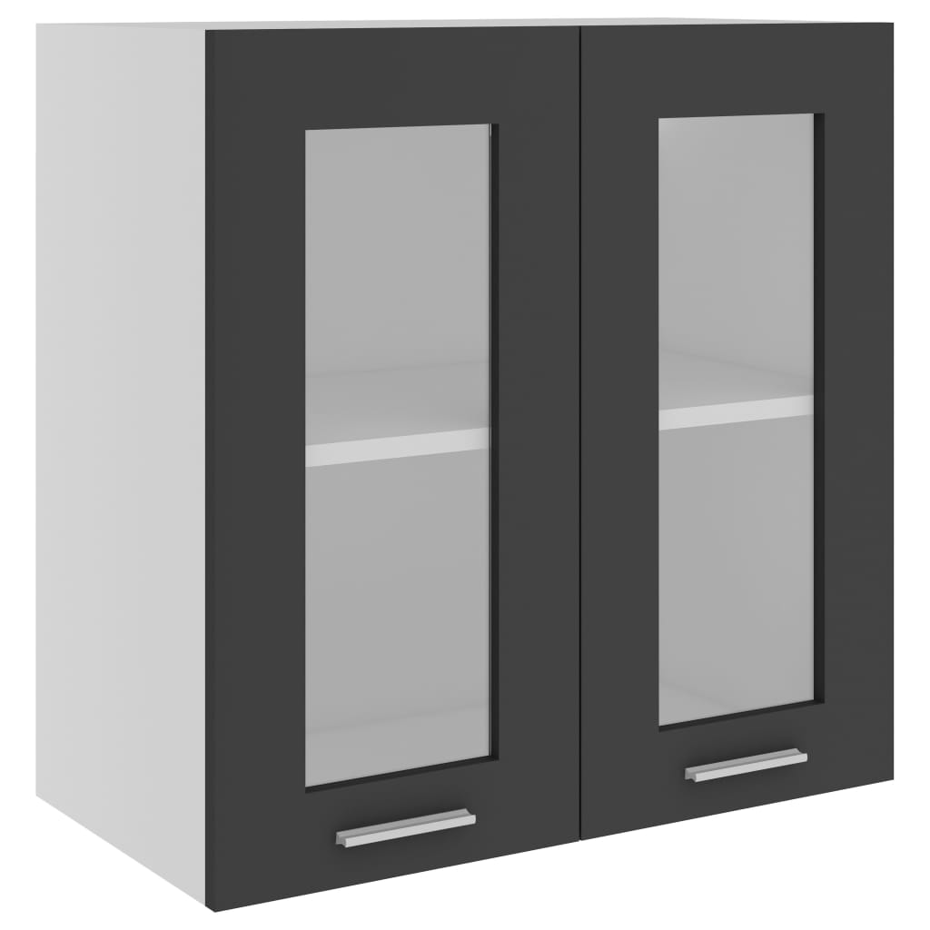 

Модуль верхній зі склом Shumee сірий ДСП 60x31x60 см 802523