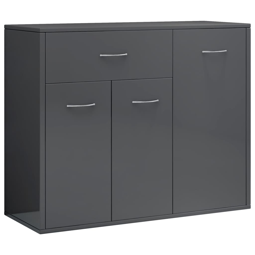 

Комод глянцевий Shumee чорний ДСП 88 х 30 х 70 см 800683